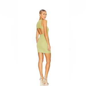 Open back dress in green